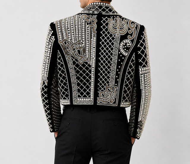 PLATO Cropped Pearl Jacket - Who Cares Why Not