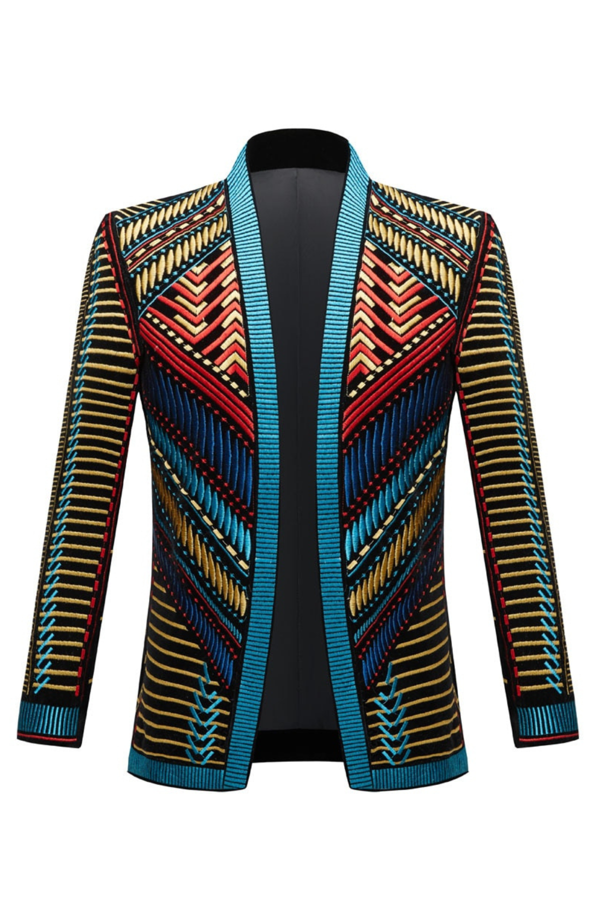 Embroidered Jacket - Blue - Who Cares Why Not