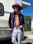 'Bonaparte' Jacket in Black/Purple - Who Cares Why Not
