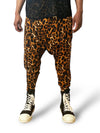 Dropped Crotch Jogger Pants | Cheetah Printed Harem Pants | Elastic Waist and Side Pockets - Who Cares Why Not