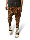 Dropped Crotch Jogger Pants | Cheetah Printed Harem Pants | Elastic Waist and Side Pockets - Who Cares Why Not