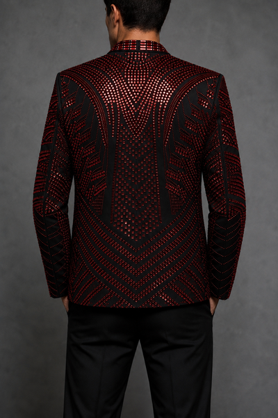 ODYSSEY Jacket in Black/Red