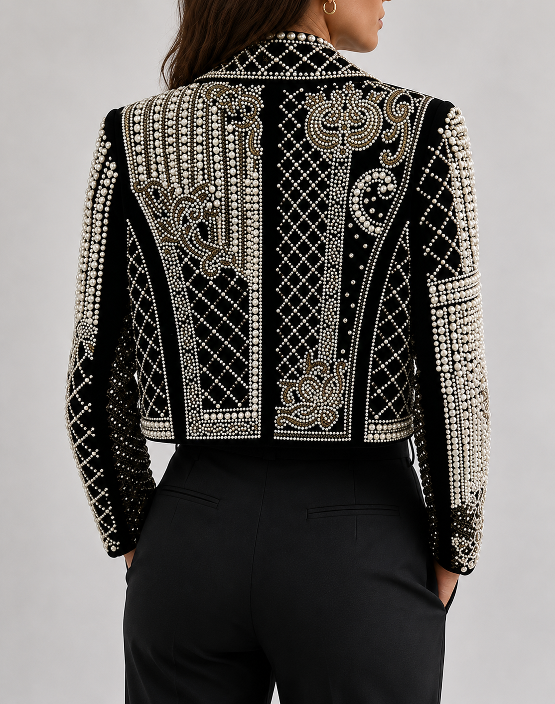 PLATO Cropped Pearl Jacket - Who Cares Why Not