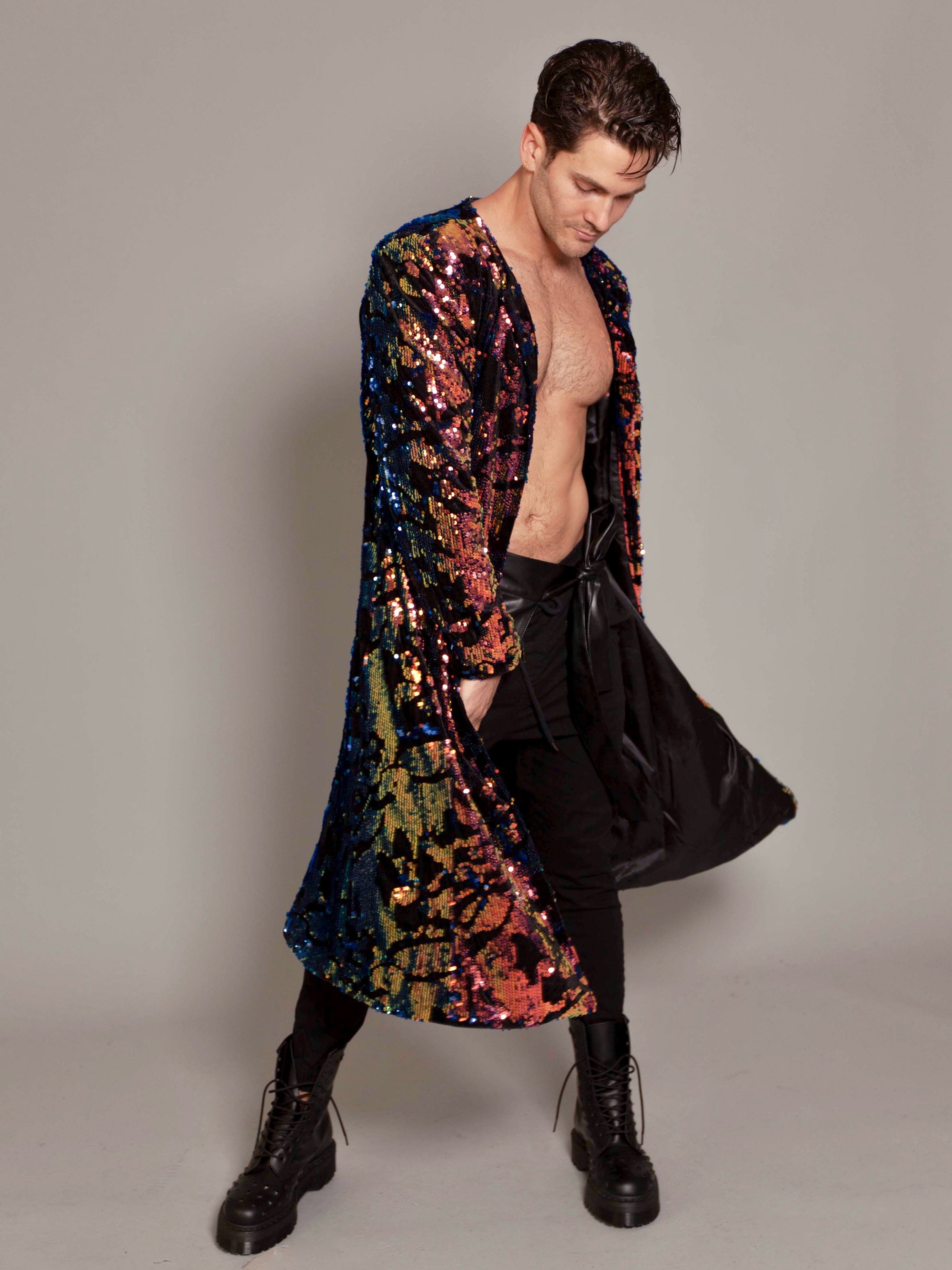 'Cyber Camo' Long Coat - Who Cares Why Not