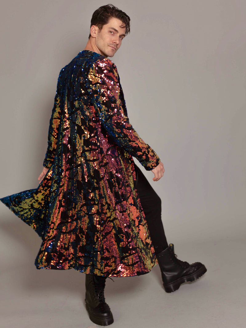 'Cyber Camo' Long Coat - Who Cares Why Not
