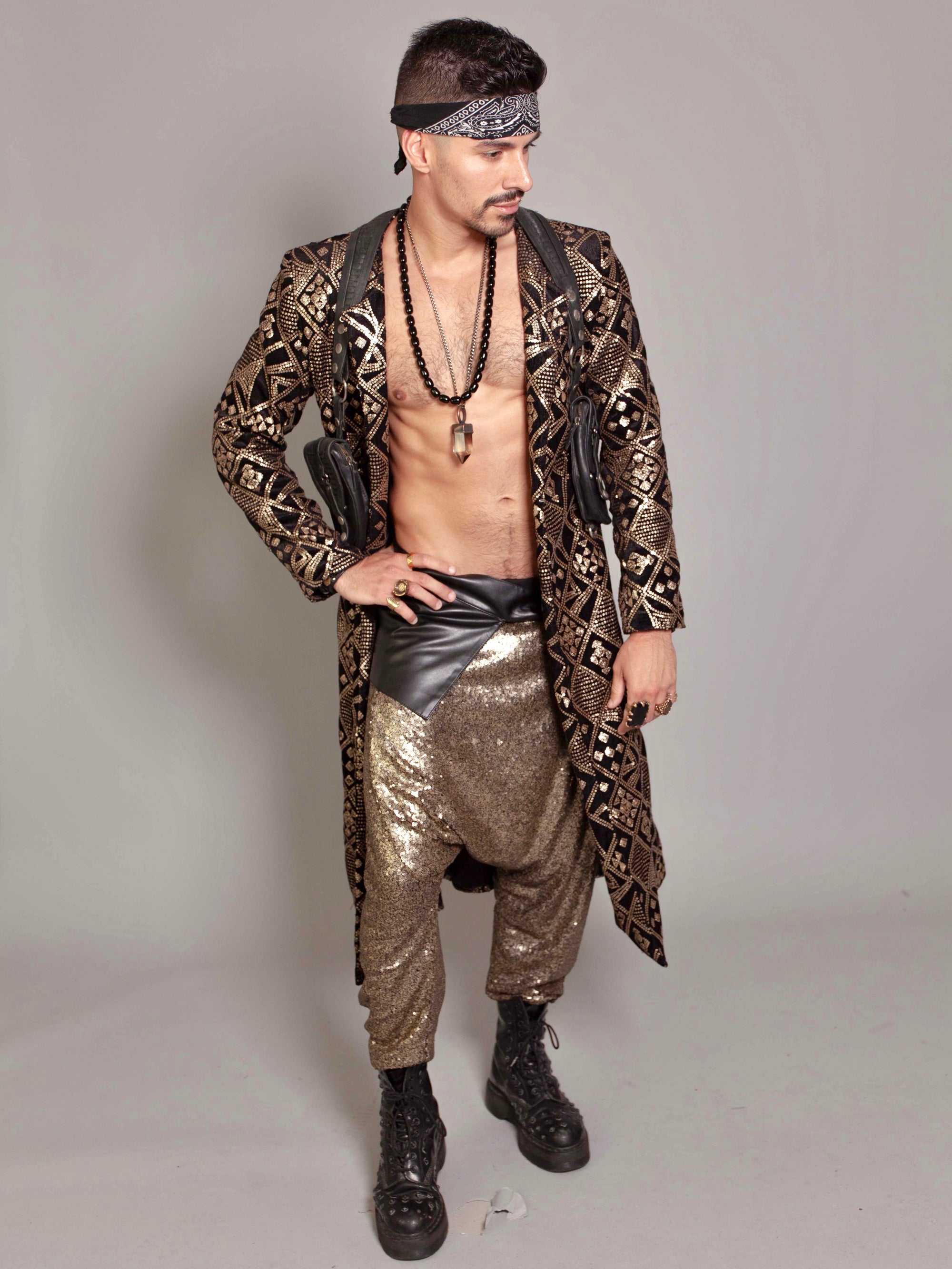 'Fractal' long coat - Who Cares Why Not