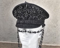 Quartz Military Hat in Onyx