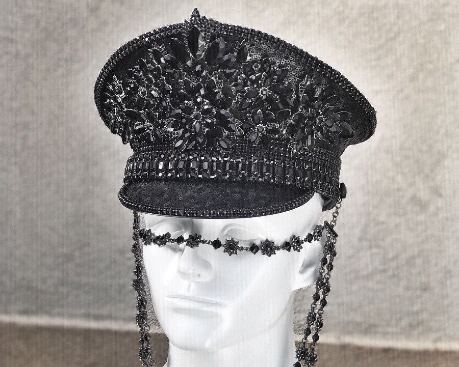 Quartz Military Hat in Onyx - Who Cares Why Not