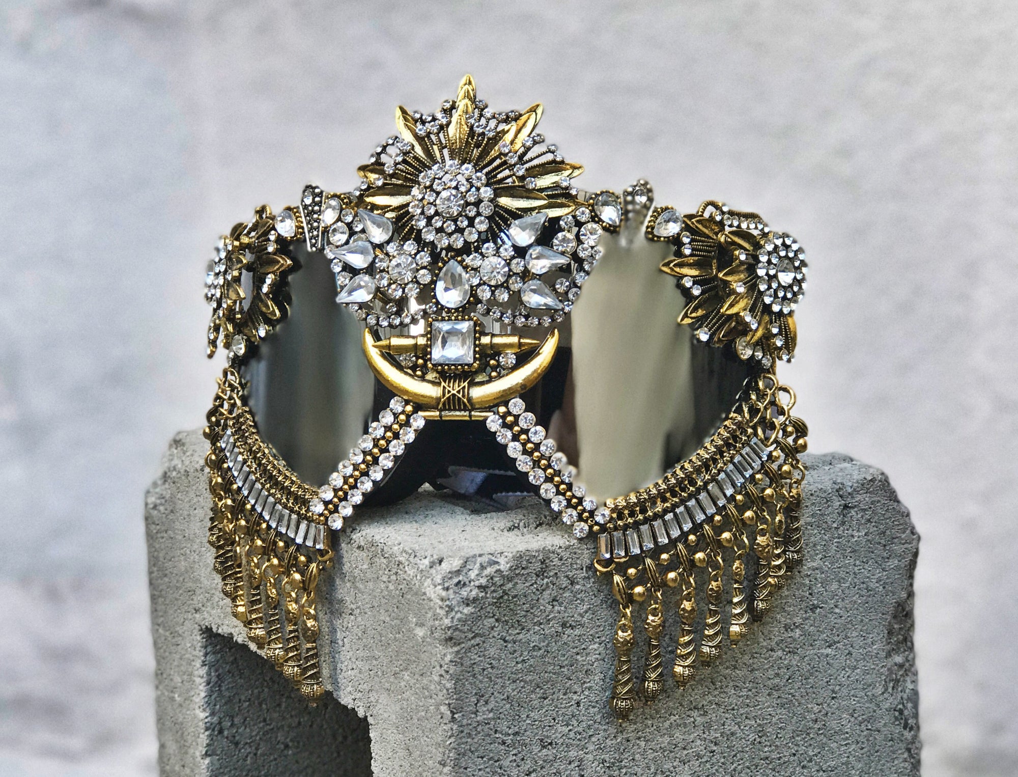 Tantra Fringe in Gold/Crystal - Who Cares Why Not