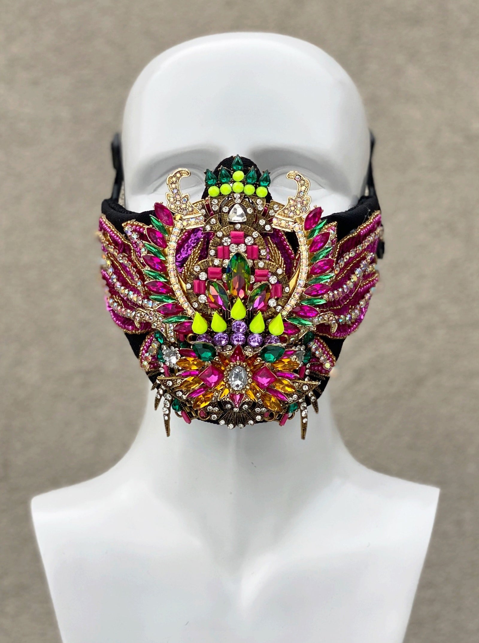 NEON SCARAB face mask
