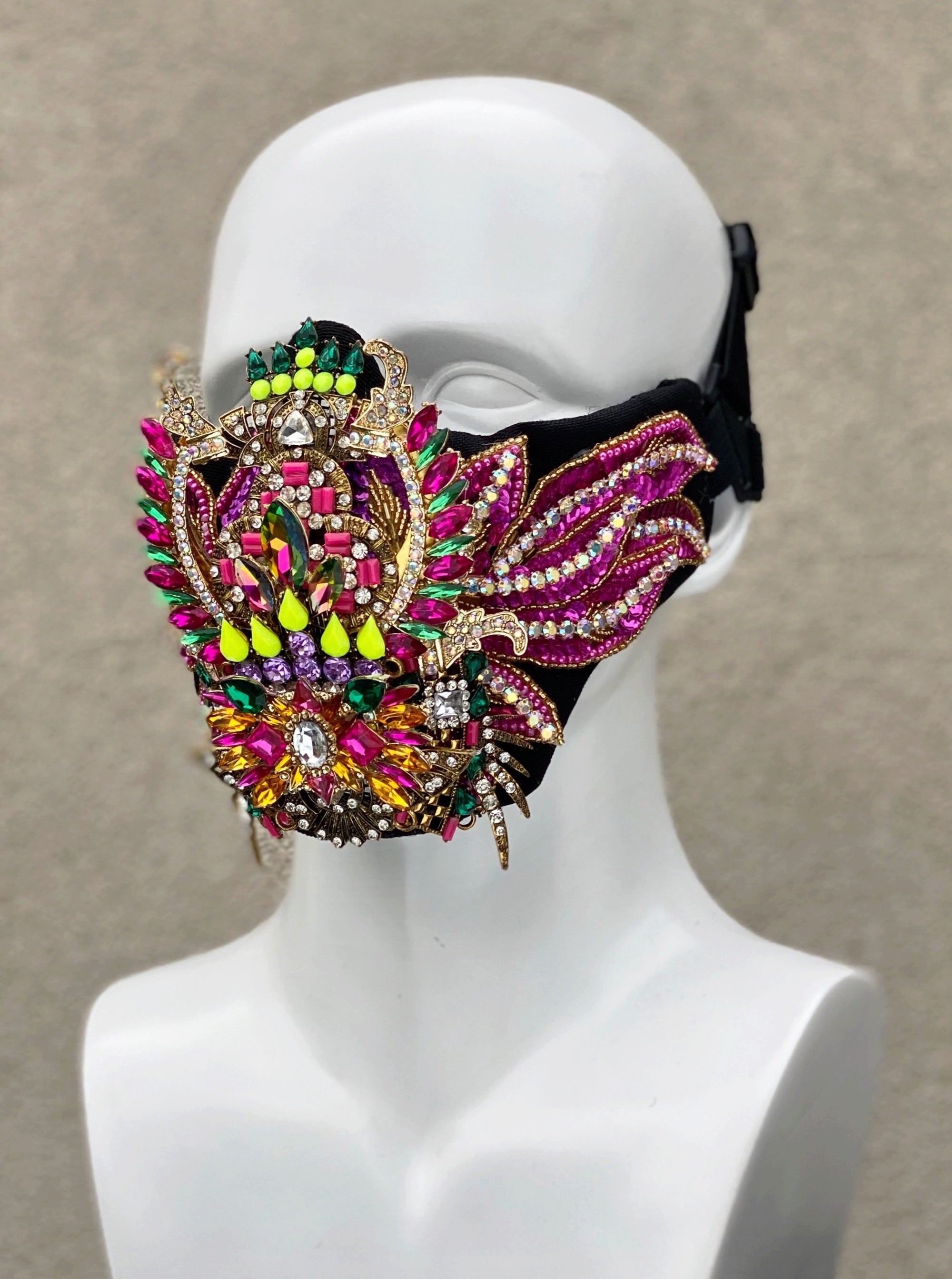 NEON SCARAB face mask - Who Cares Why Not