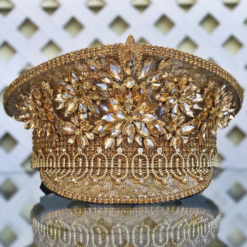 Quartz Military Hat in Citrine - Who Cares Why Not