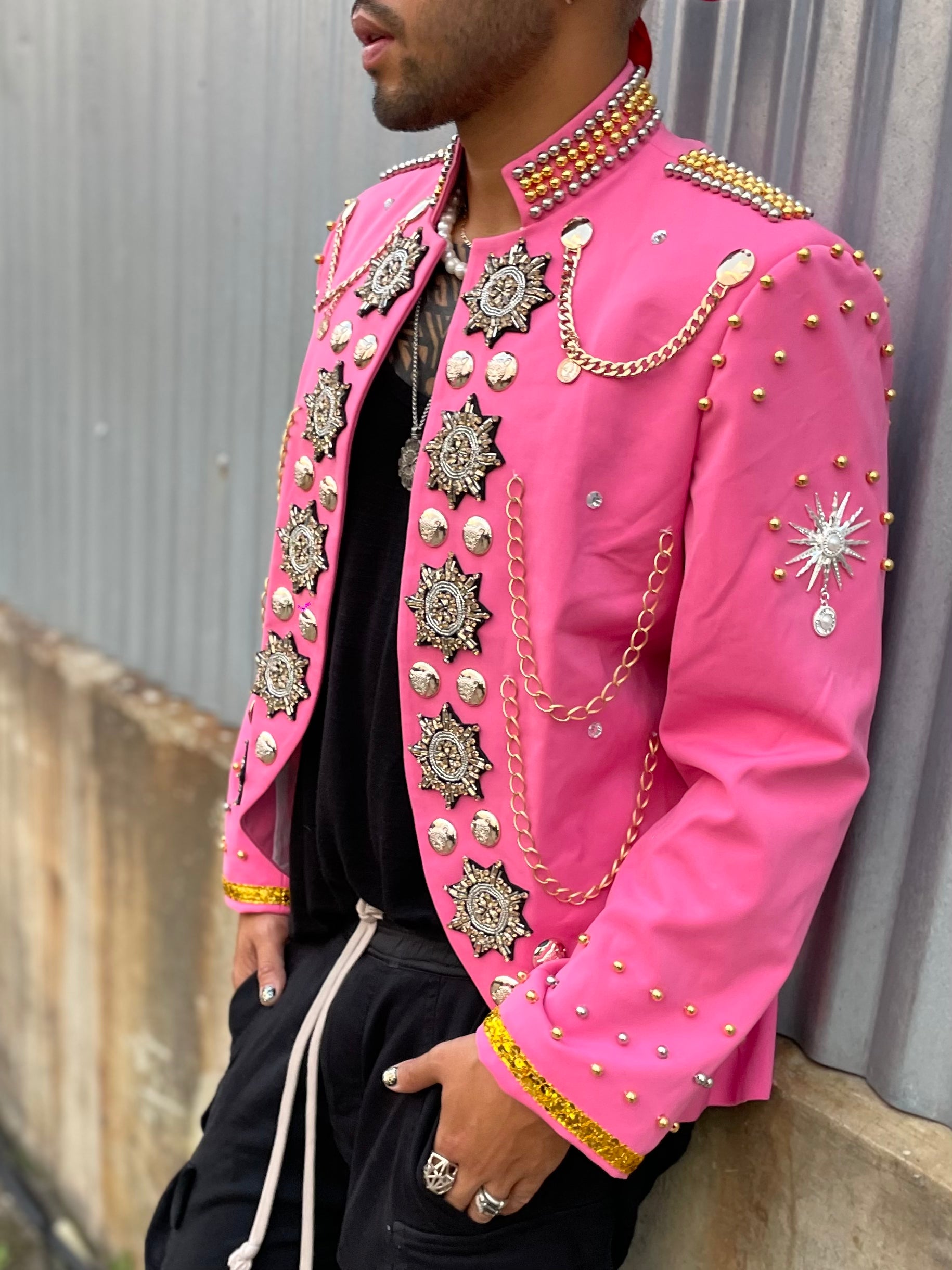 'Medallion' Jacket in Royal Blush - Who Cares Why Not