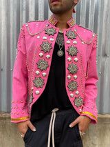 'Medallion' Jacket in Royal Blush