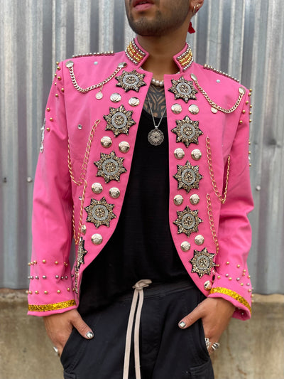 'Medallion' Jacket in Royal Blush - Who Cares Why Not