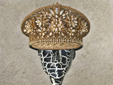Quartz Military Hat in Citrine