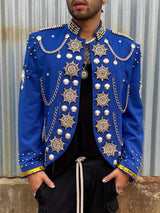 'Medallion' Jacket in Imperial Blue
