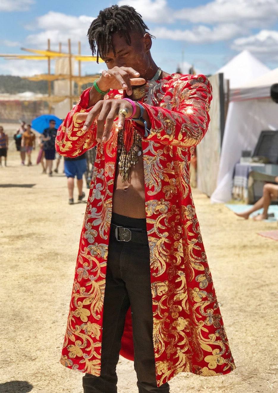 'PAISLEY PRINCE' Long Coat - Who Cares Why Not