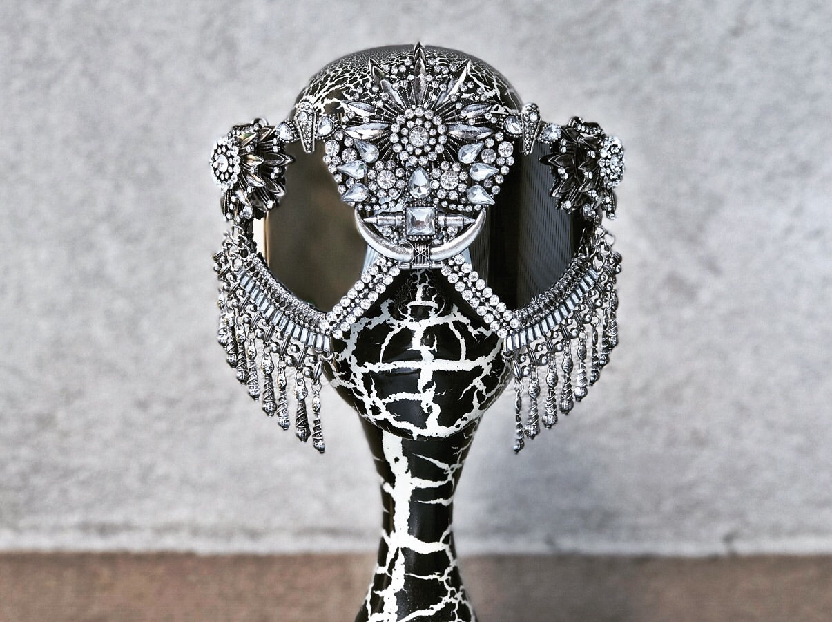 Tantra Fringe in Silver/Crystal - Who Cares Why Not